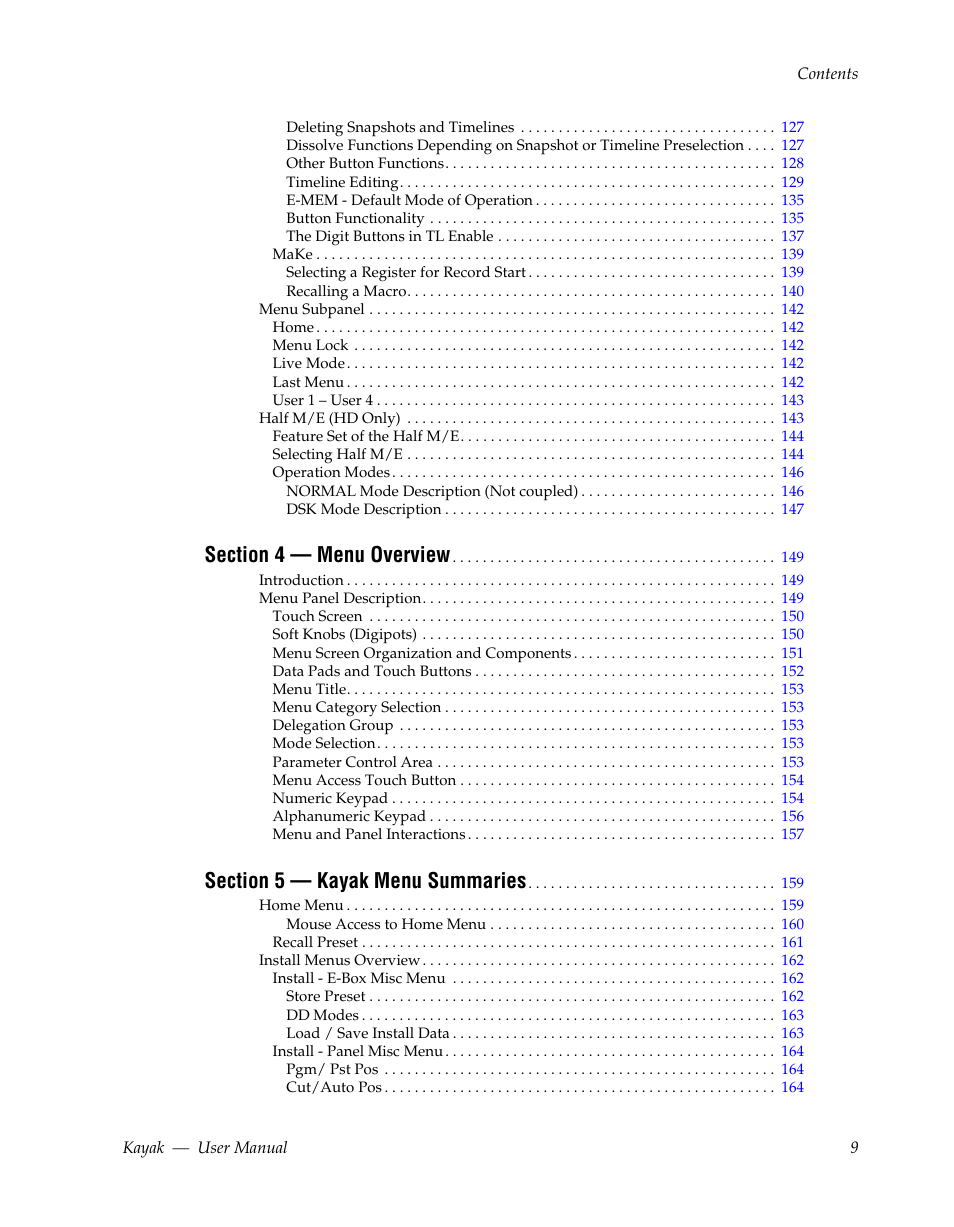 Grass Valley Kayak HD v.6.9.3 User Manual | Page 9 / 606