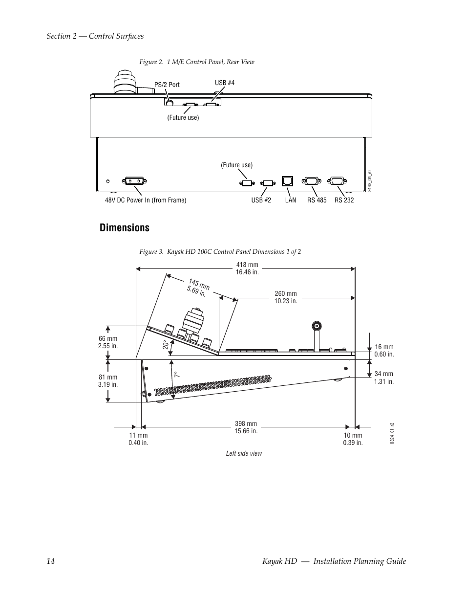 Dimensions | Grass Valley Kayak HD Installation Planning Guide v.6.9.4 Oct 15 2008 User Manual | Page 18 / 60