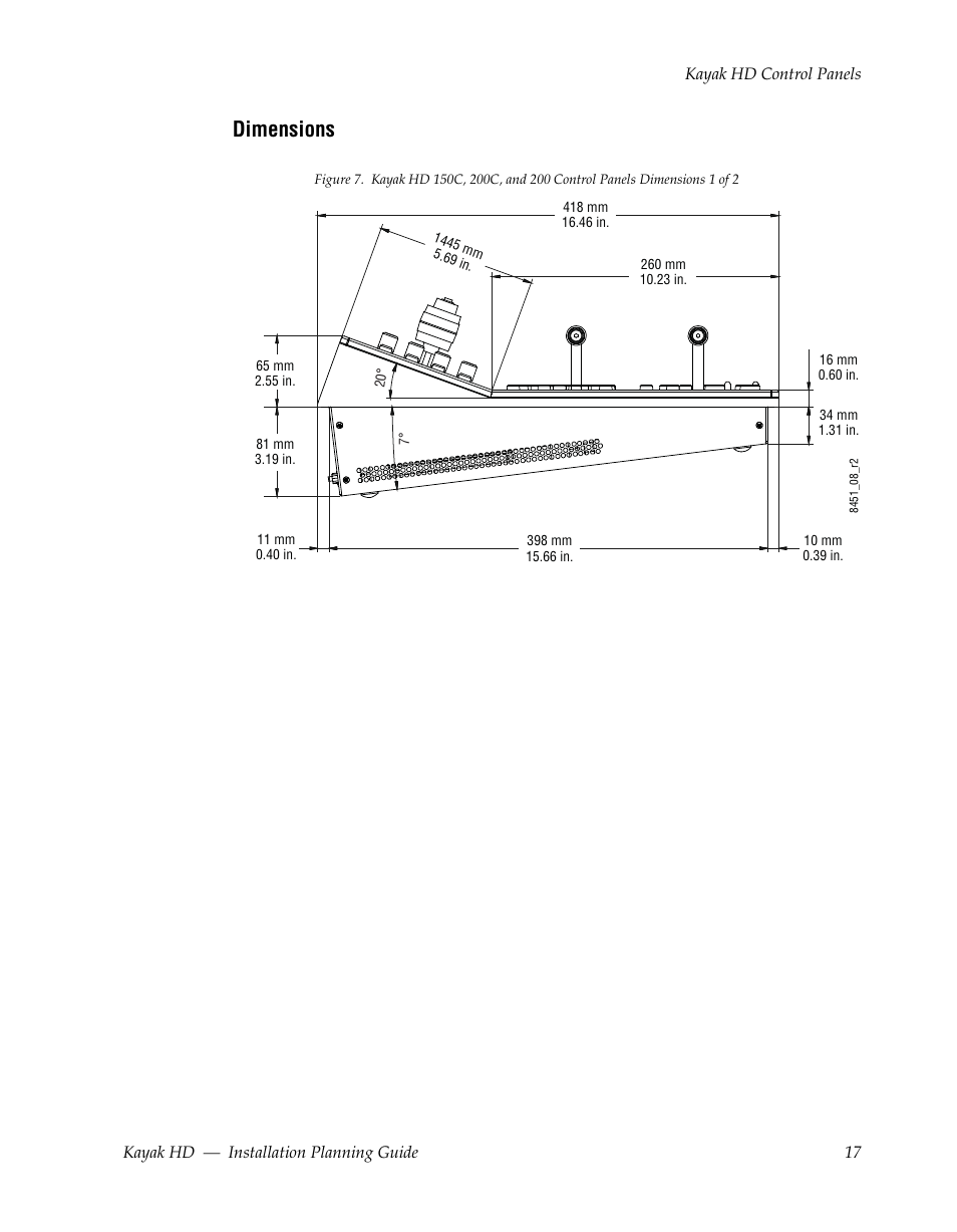 Dimensions | Grass Valley Kayak HD Installation Planning Guide v.6.9.2 User Manual | Page 21 / 60