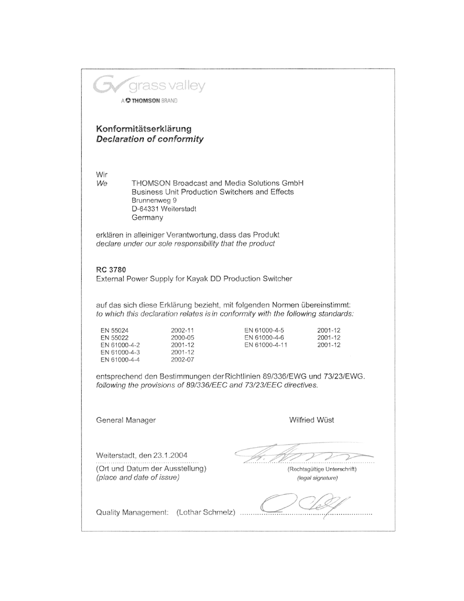 Grass Valley KDD-PSU User Manual | Page 5 / 36