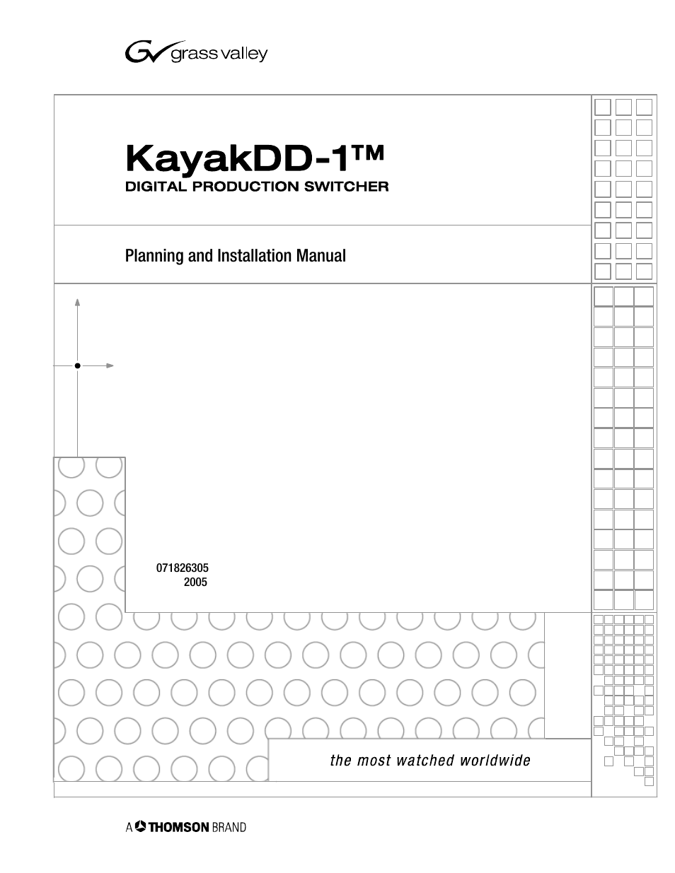 Grass Valley KayakDD-1 Installation User Manual | 90 pages