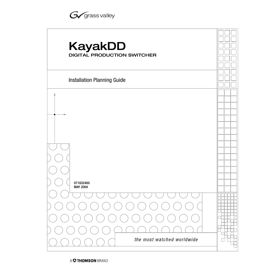 Grass Valley KayakDD Installation Planning Guide User Manual | 28 pages