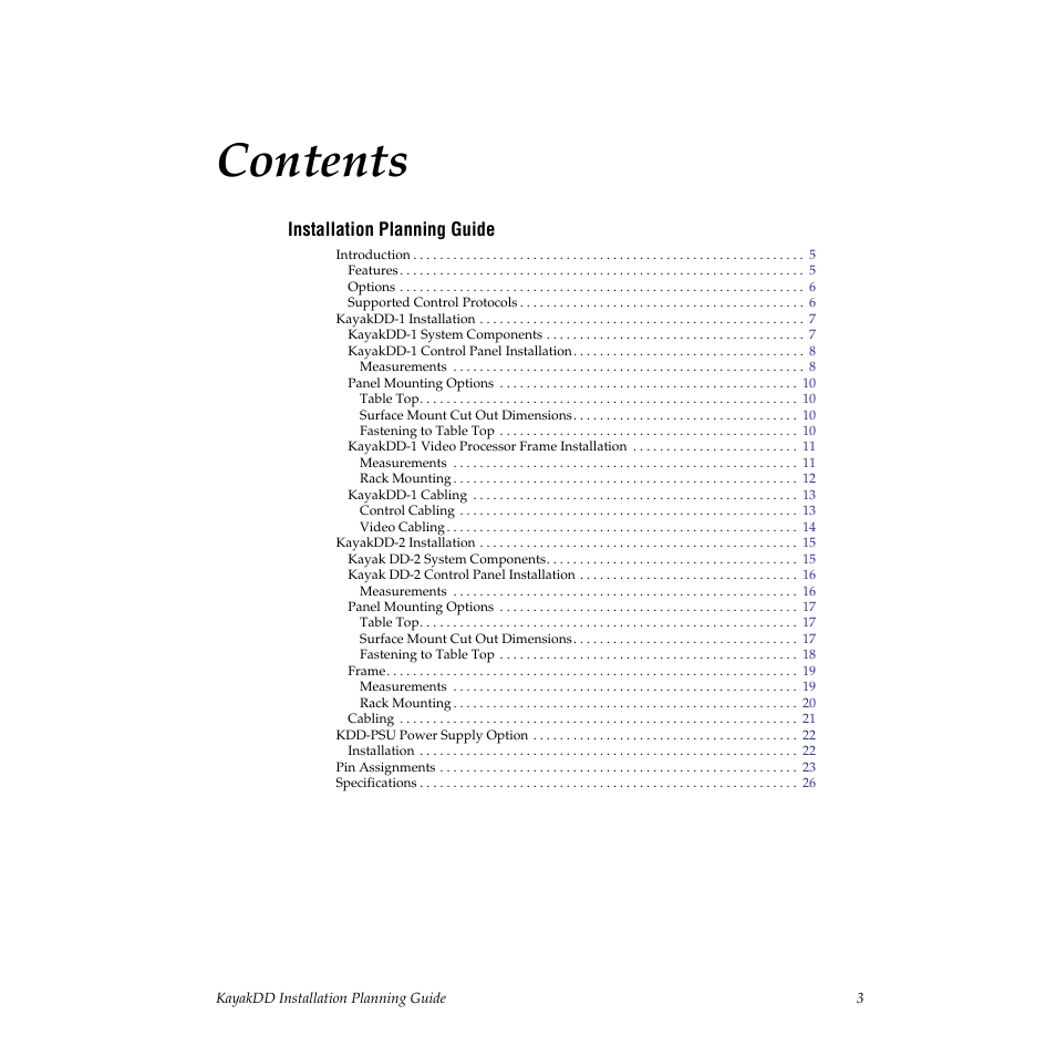 Grass Valley KayakDD Installation Planning Guide User Manual | Page 3 / 28