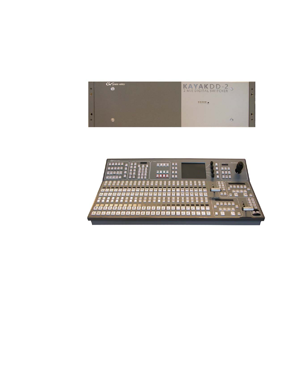 System components, Figure 1, Video processor frame | Figure 2, Control panel, 2 system components | Grass Valley KayakDD-2 v.6.7.1 User Manual | Page 28 / 95