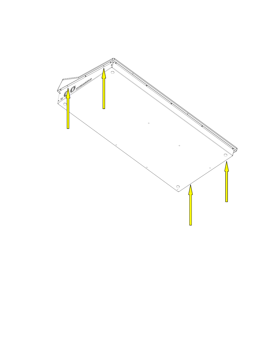 Figure 10, Bottom view, position of the mounting points | Grass Valley KayakDD-2 v.6.7.1 User Manual | Page 44 / 95