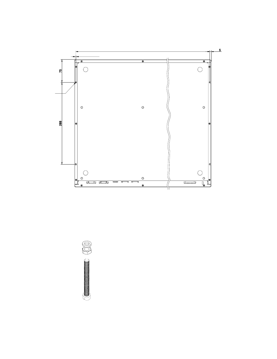 Figure 11, Bottom view, measurements of the mounting points, Figure 12 | Panel fastening procedure | Grass Valley KayakDD-2 v.6.7.1 User Manual | Page 45 / 95