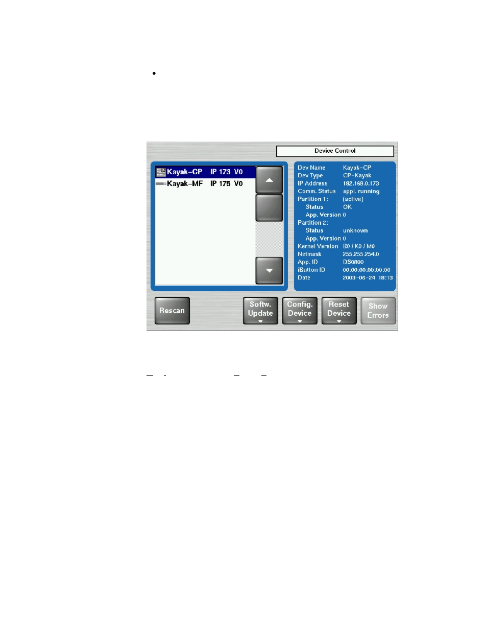 Figure 18, Device control menu | Grass Valley KayakDD-2 v.6.7.1 User Manual | Page 66 / 95