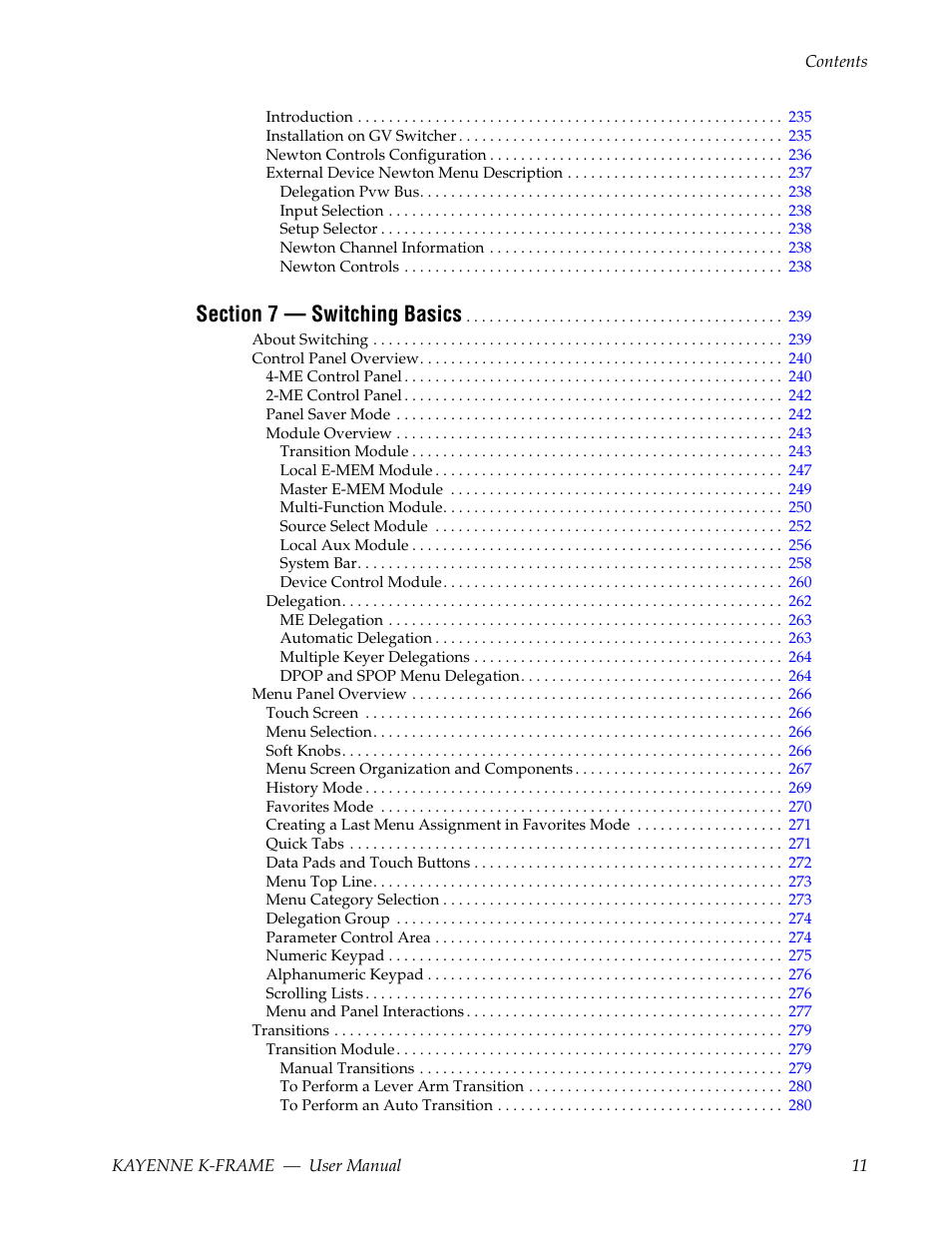 Grass Valley Kayenne K-Frame v.7.0 User Manual | Page 11 / 460