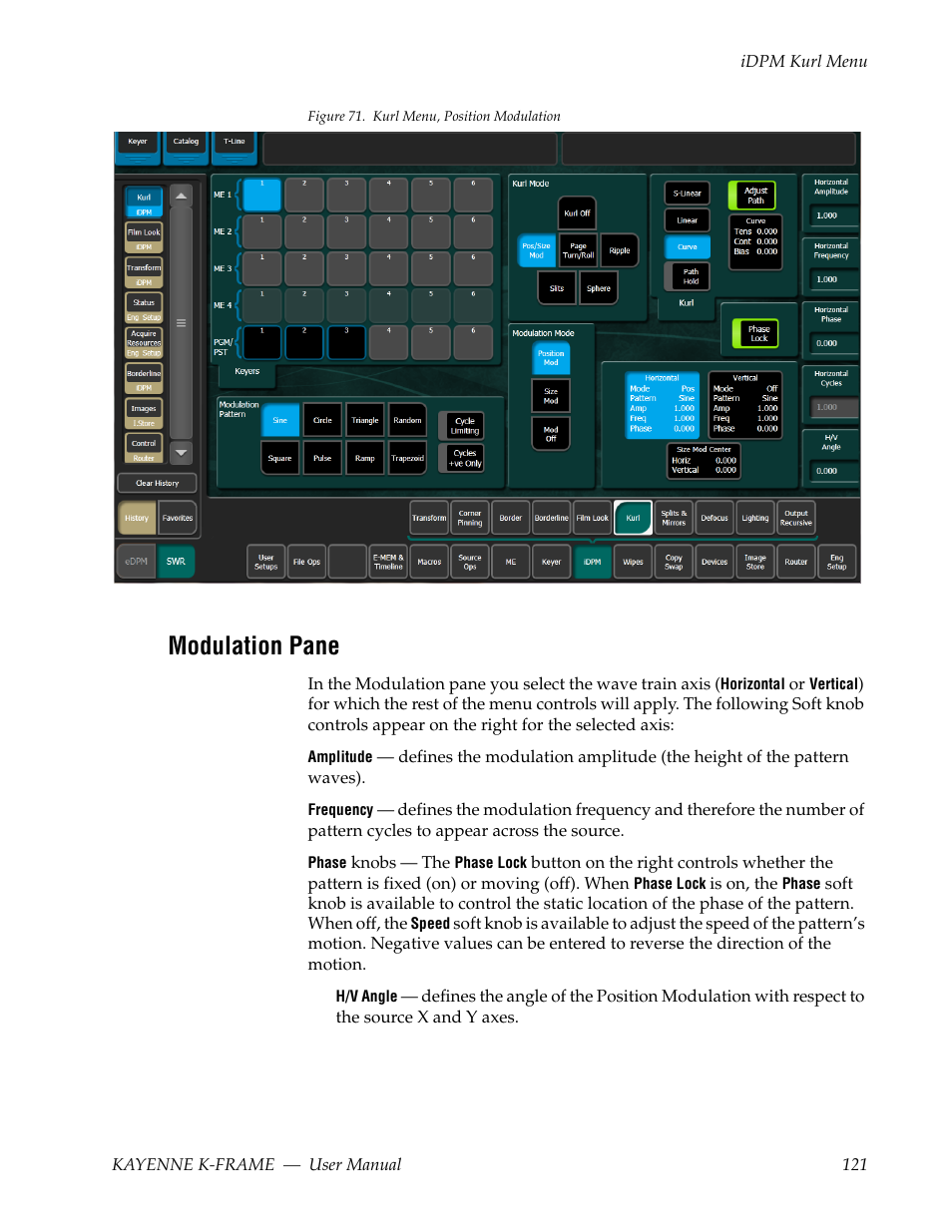 Modulation pane, Figure 71 | Grass Valley Kayenne K-Frame v.7.0 User Manual | Page 121 / 460