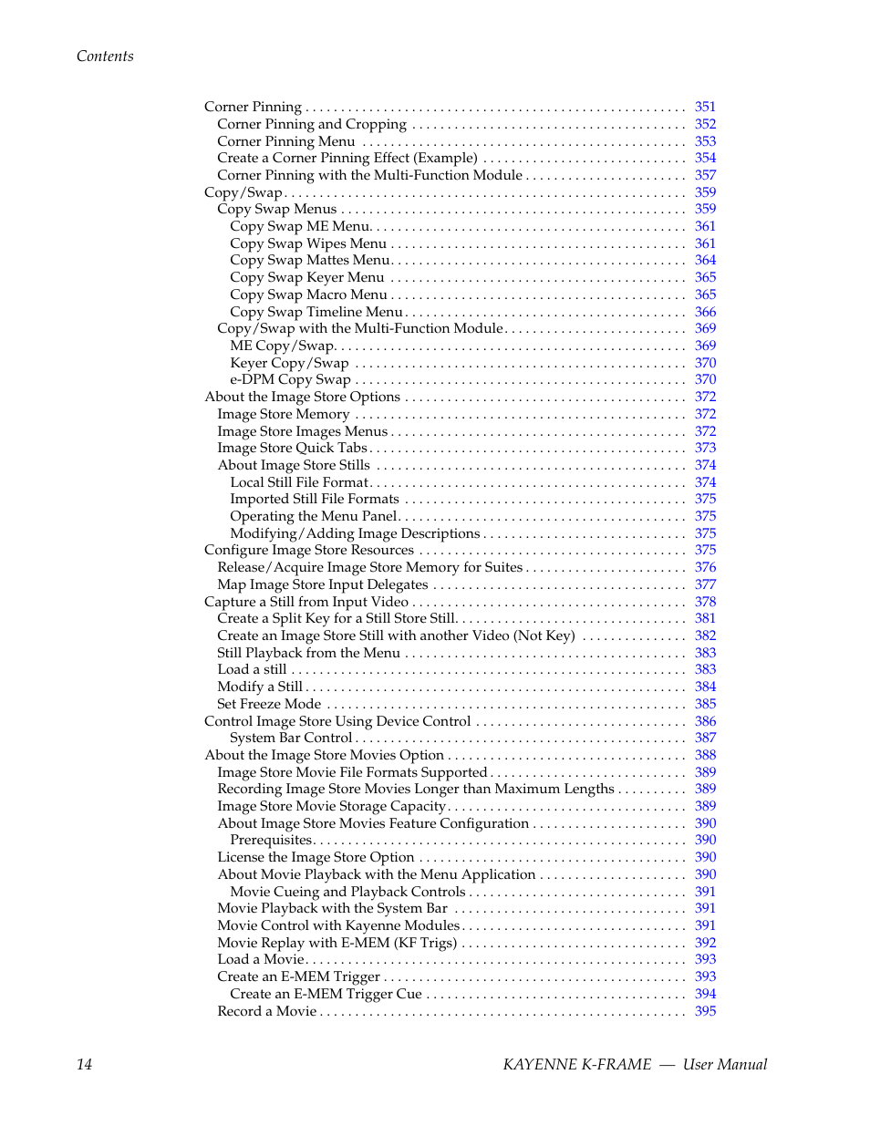 Grass Valley Kayenne K-Frame v.7.0 User Manual | Page 14 / 460