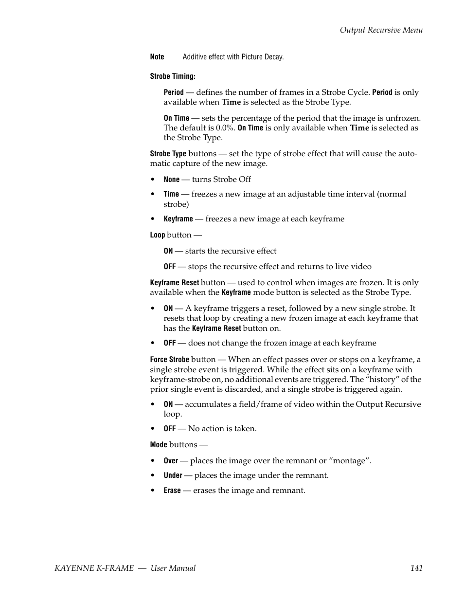 Grass Valley Kayenne K-Frame v.7.0 User Manual | Page 141 / 460