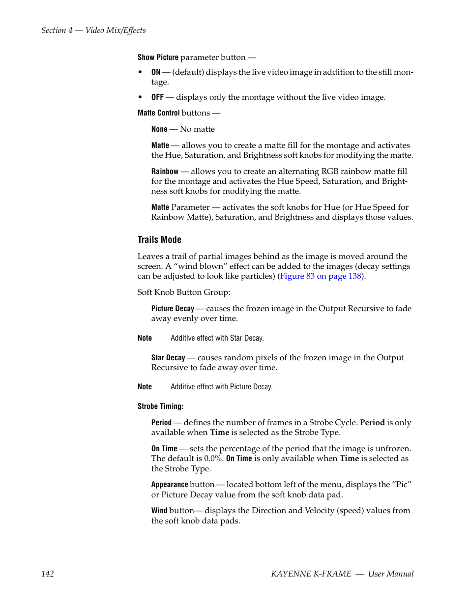 Grass Valley Kayenne K-Frame v.7.0 User Manual | Page 142 / 460