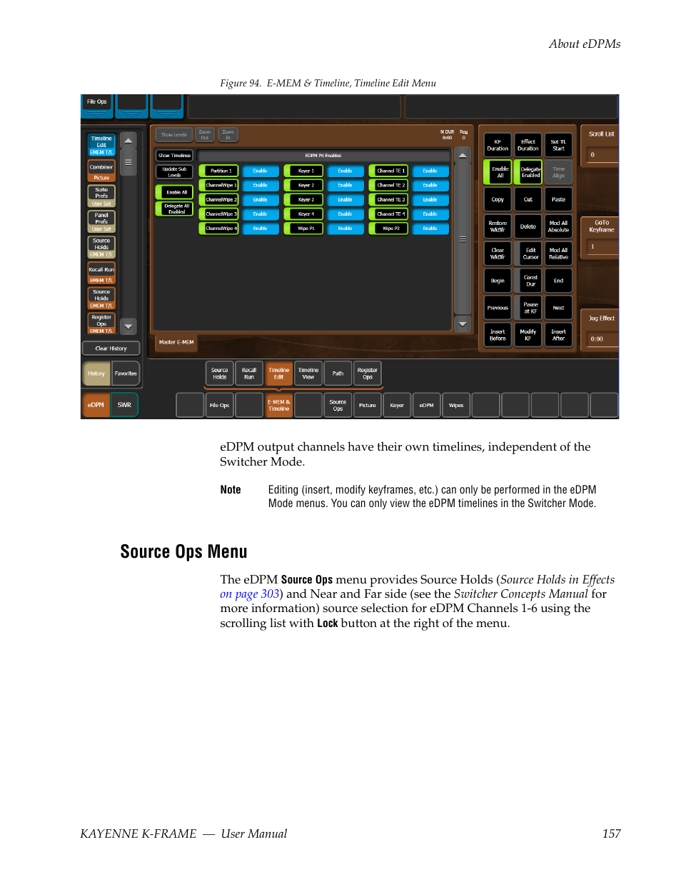 Source ops menu, Figure 94 | Grass Valley Kayenne K-Frame v.7.0 User Manual | Page 157 / 460