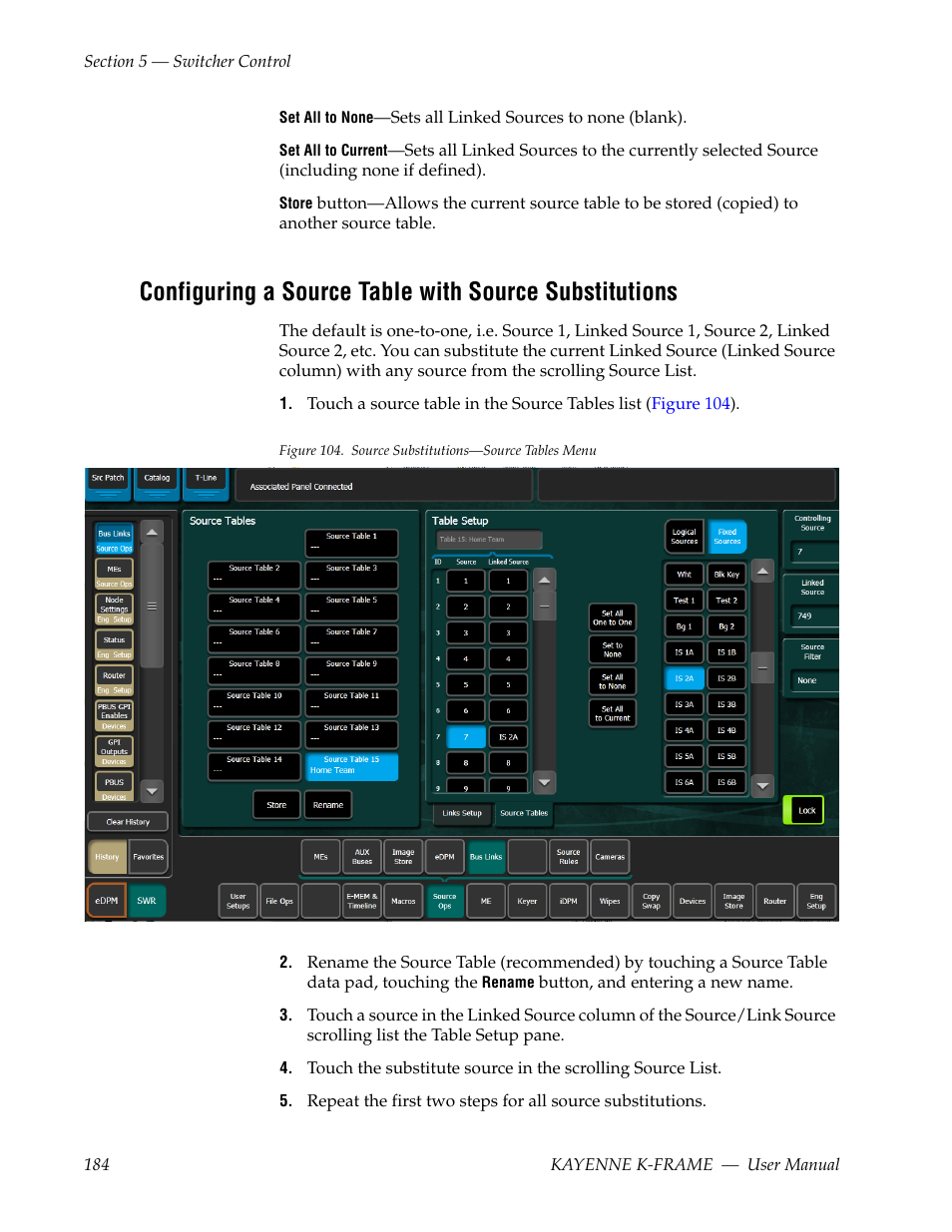 Grass Valley Kayenne K-Frame v.7.0 User Manual | Page 184 / 460