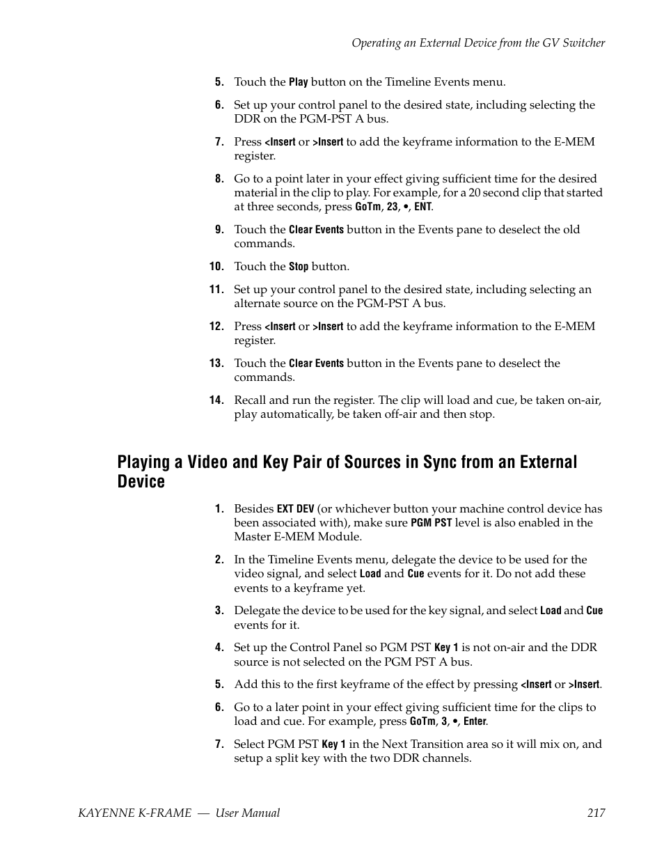 Grass Valley Kayenne K-Frame v.7.0 User Manual | Page 217 / 460