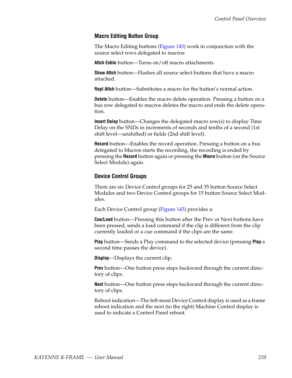 Grass Valley Kayenne K-Frame v.7.0 User Manual | Page 259 / 460