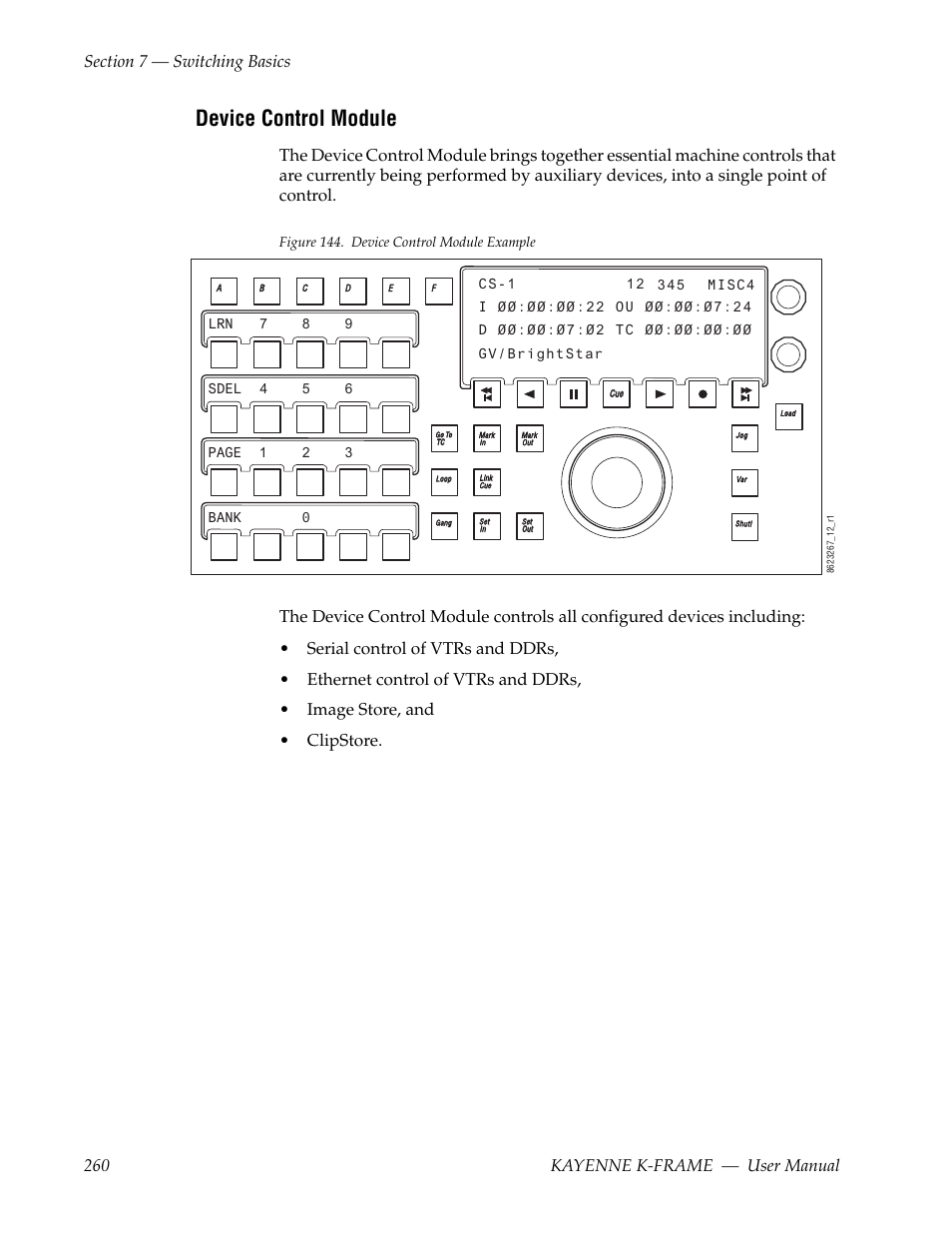 Device control module, Ee device control module | Grass Valley Kayenne K-Frame v.7.0 User Manual | Page 260 / 460