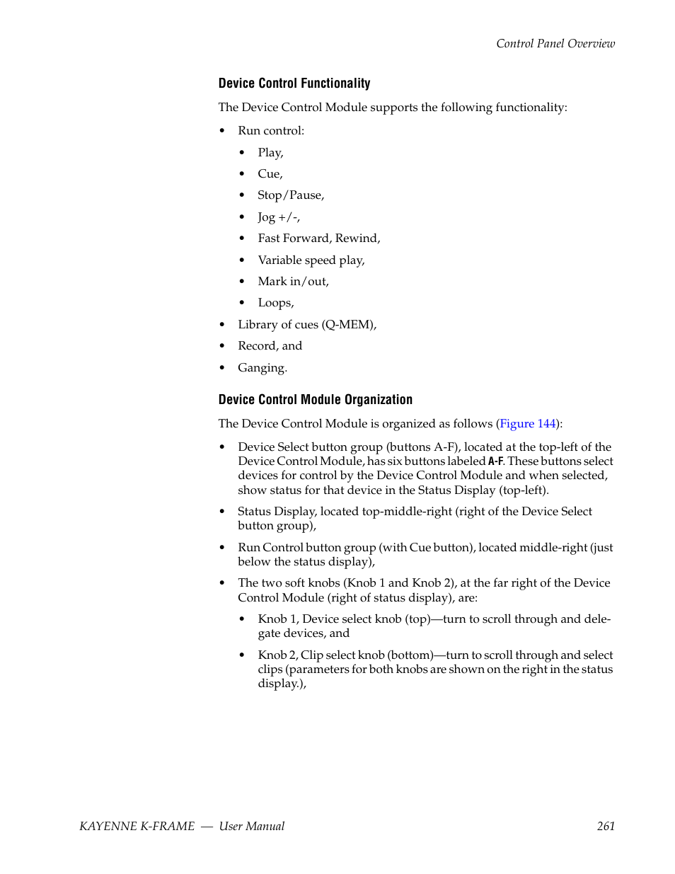 Grass Valley Kayenne K-Frame v.7.0 User Manual | Page 261 / 460
