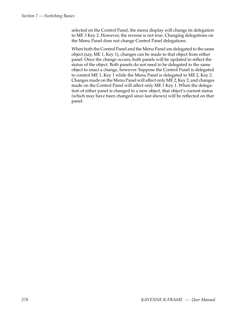 Grass Valley Kayenne K-Frame v.7.0 User Manual | Page 278 / 460