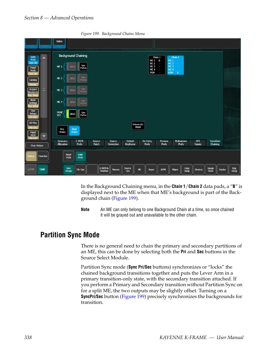 Partition sync mode, Figure 199 | Grass Valley Kayenne K-Frame v.7.0 User Manual | Page 338 / 460