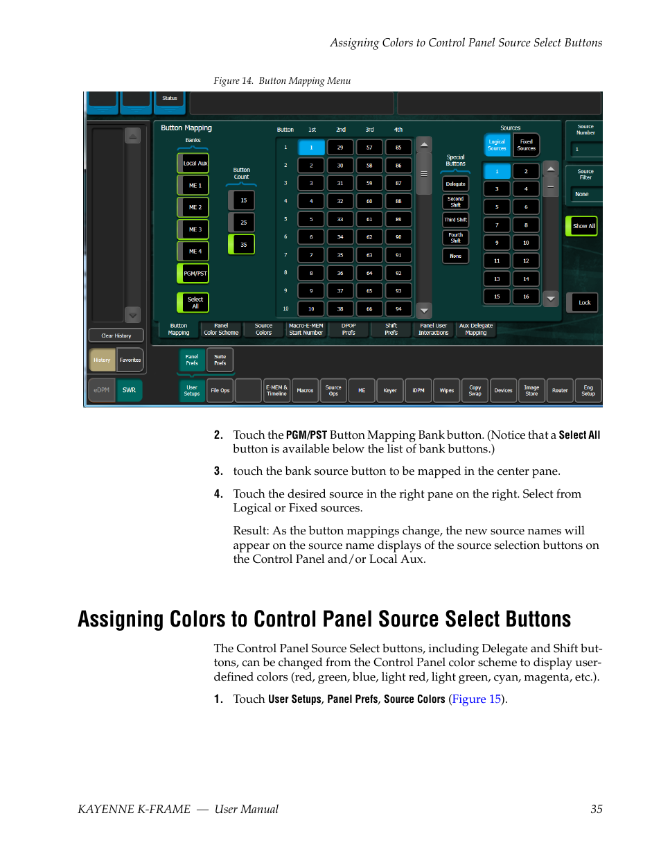 Figure 14 | Grass Valley Kayenne K-Frame v.7.0 User Manual | Page 35 / 460