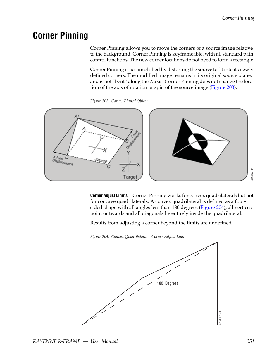 Corner pinning, Ee corner pinning | Grass Valley Kayenne K-Frame v.7.0 User Manual | Page 351 / 460