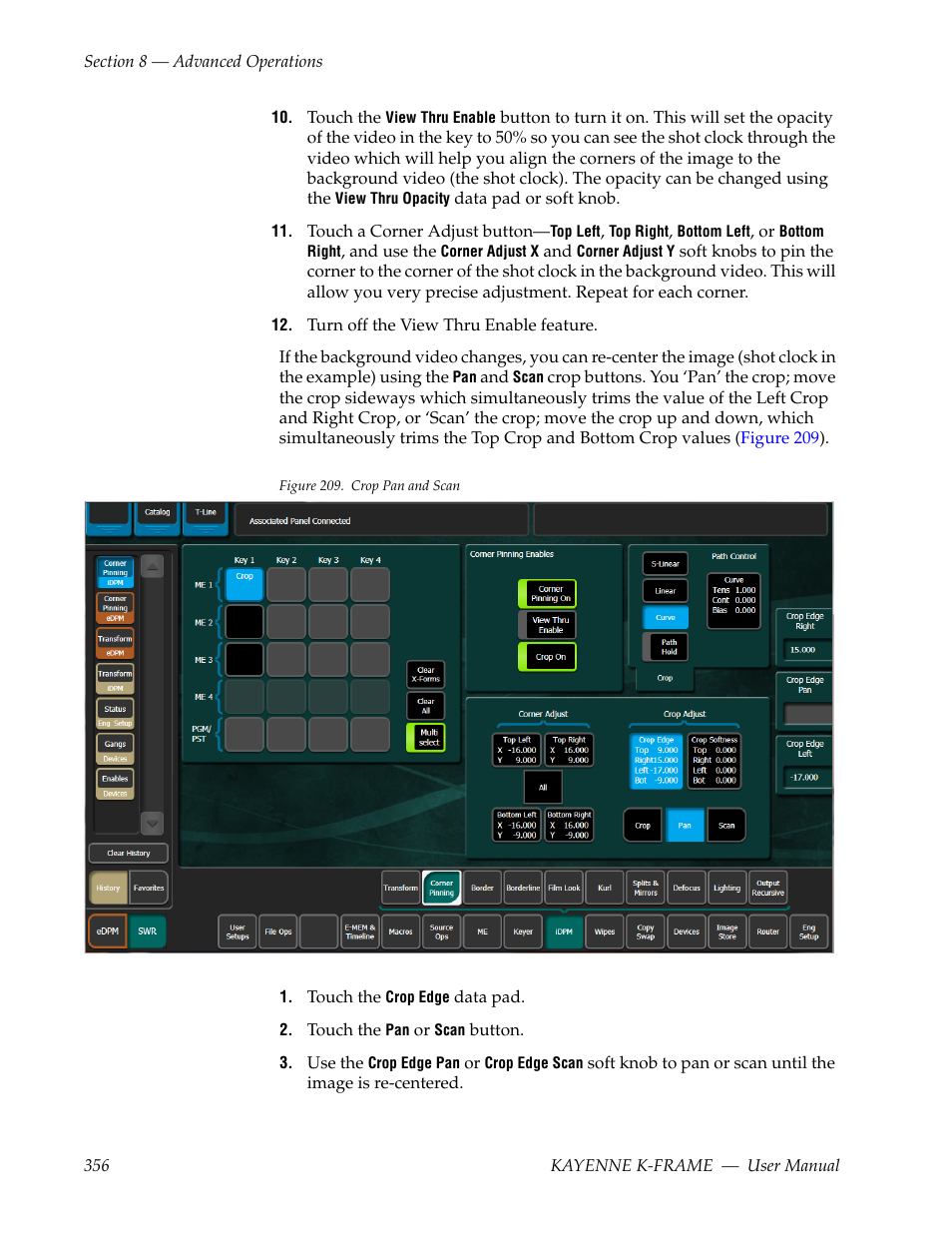Grass Valley Kayenne K-Frame v.7.0 User Manual | Page 356 / 460