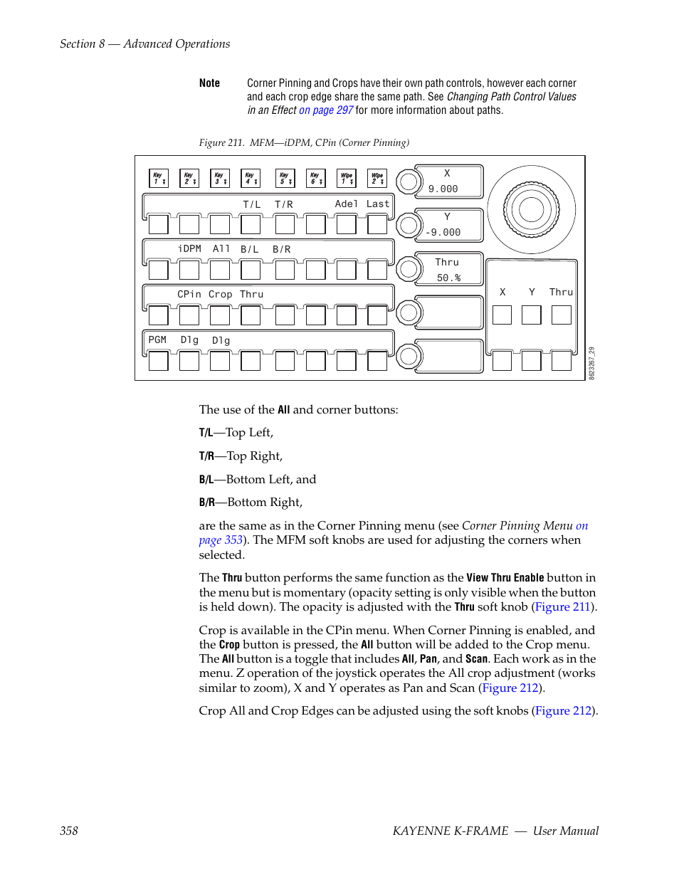 Figure 211, And cr | Grass Valley Kayenne K-Frame v.7.0 User Manual | Page 358 / 460