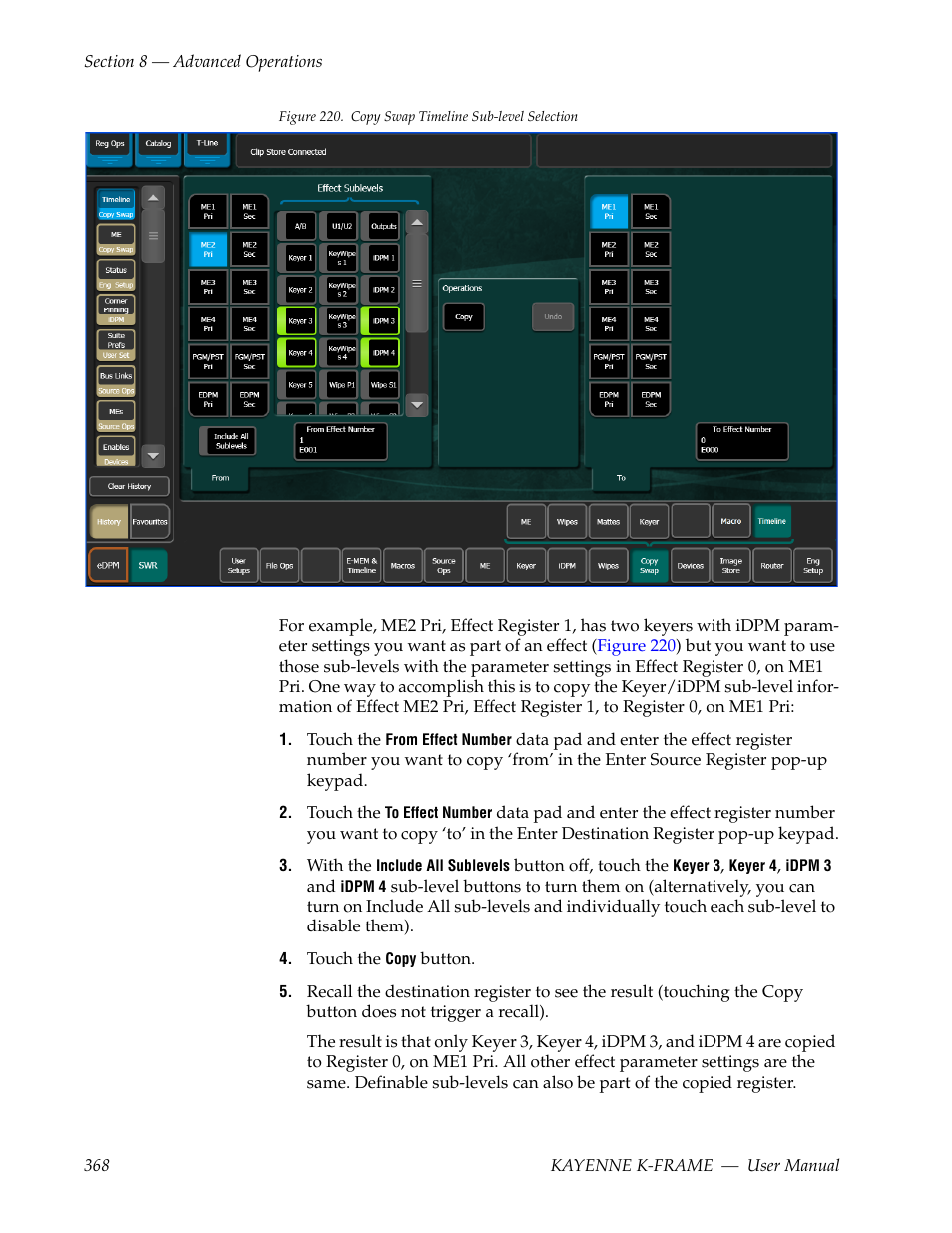 Figure 220 | Grass Valley Kayenne K-Frame v.7.0 User Manual | Page 368 / 460