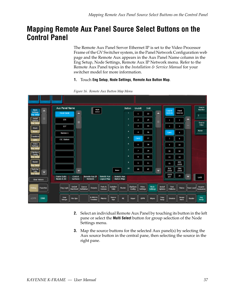 Grass Valley Kayenne K-Frame v.7.0 User Manual | Page 37 / 460