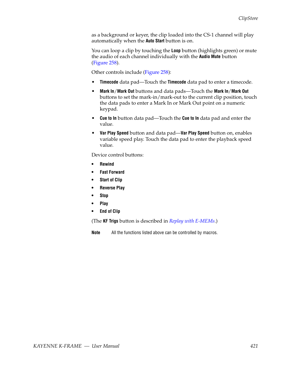 Grass Valley Kayenne K-Frame v.7.0 User Manual | Page 421 / 460