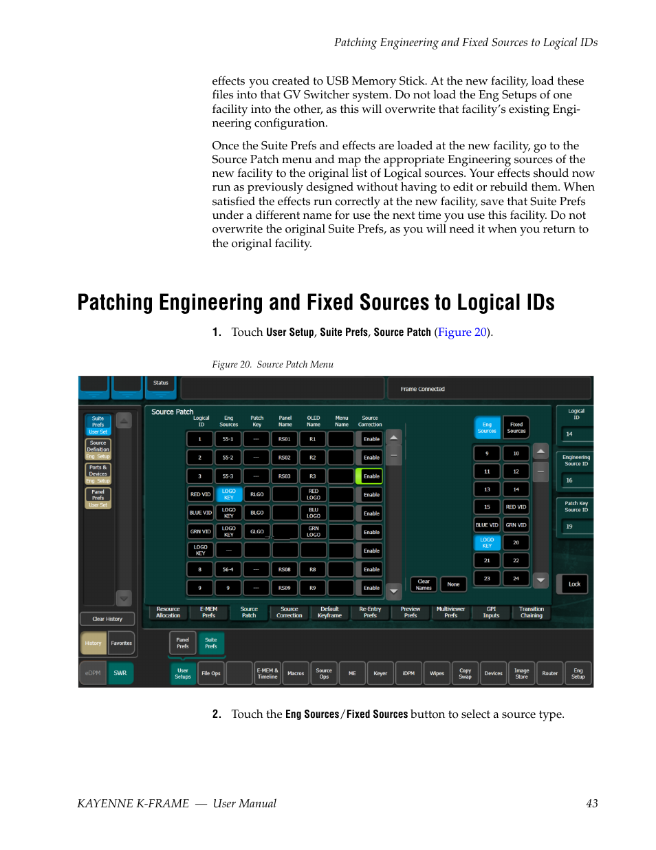 Grass Valley Kayenne K-Frame v.7.0 User Manual | Page 43 / 460