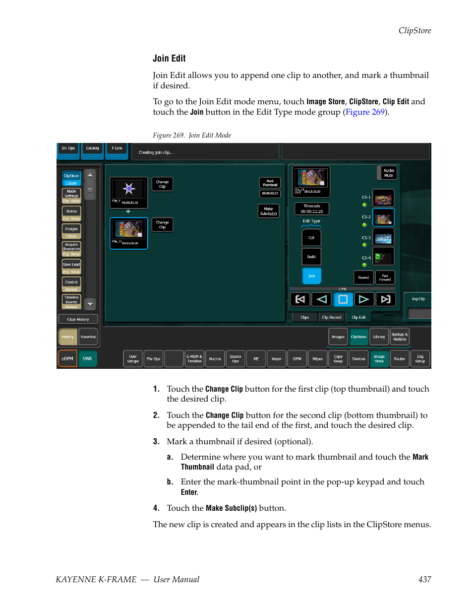 Join edit | Grass Valley Kayenne K-Frame v.7.0 User Manual | Page 437 / 460