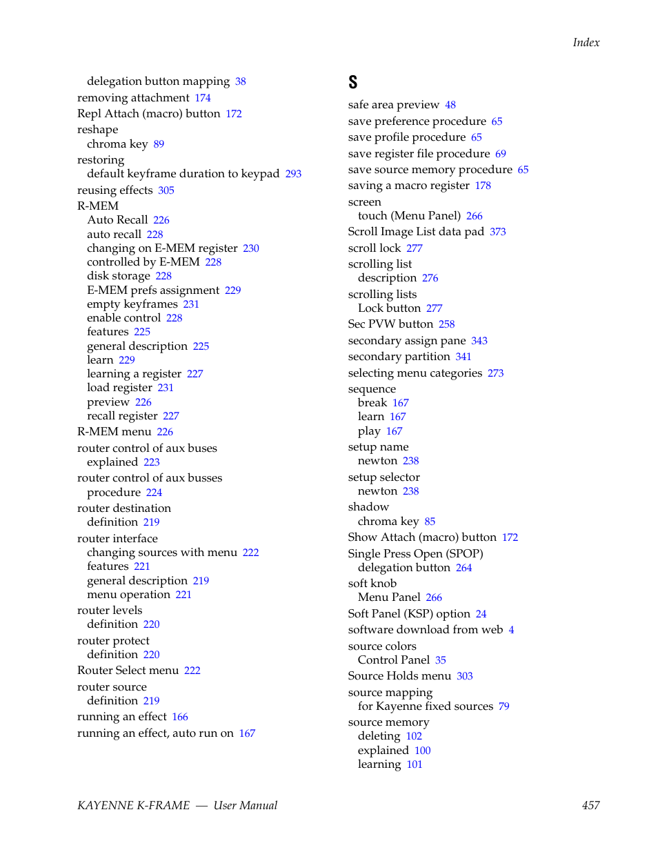 Grass Valley Kayenne K-Frame v.7.0 User Manual | Page 457 / 460