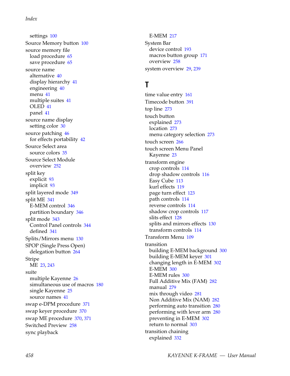 Grass Valley Kayenne K-Frame v.7.0 User Manual | Page 458 / 460