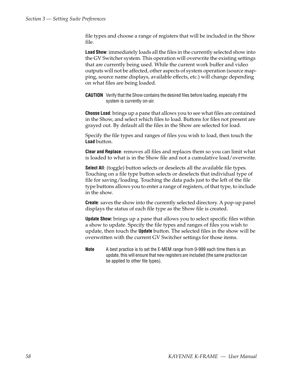 Grass Valley Kayenne K-Frame v.7.0 User Manual | Page 58 / 460