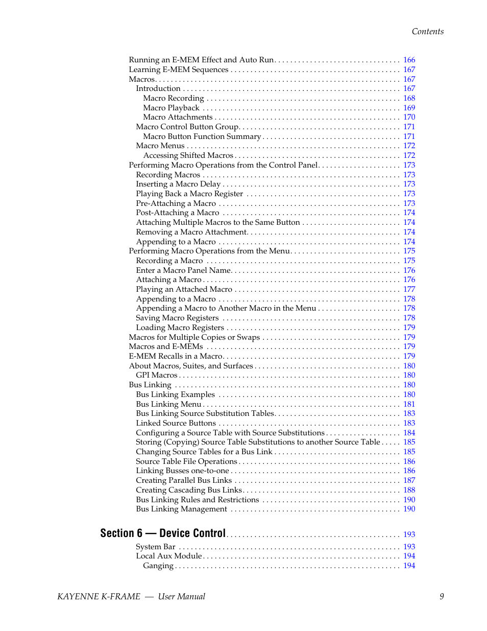 Grass Valley Kayenne K-Frame v.7.0 User Manual | Page 9 / 460