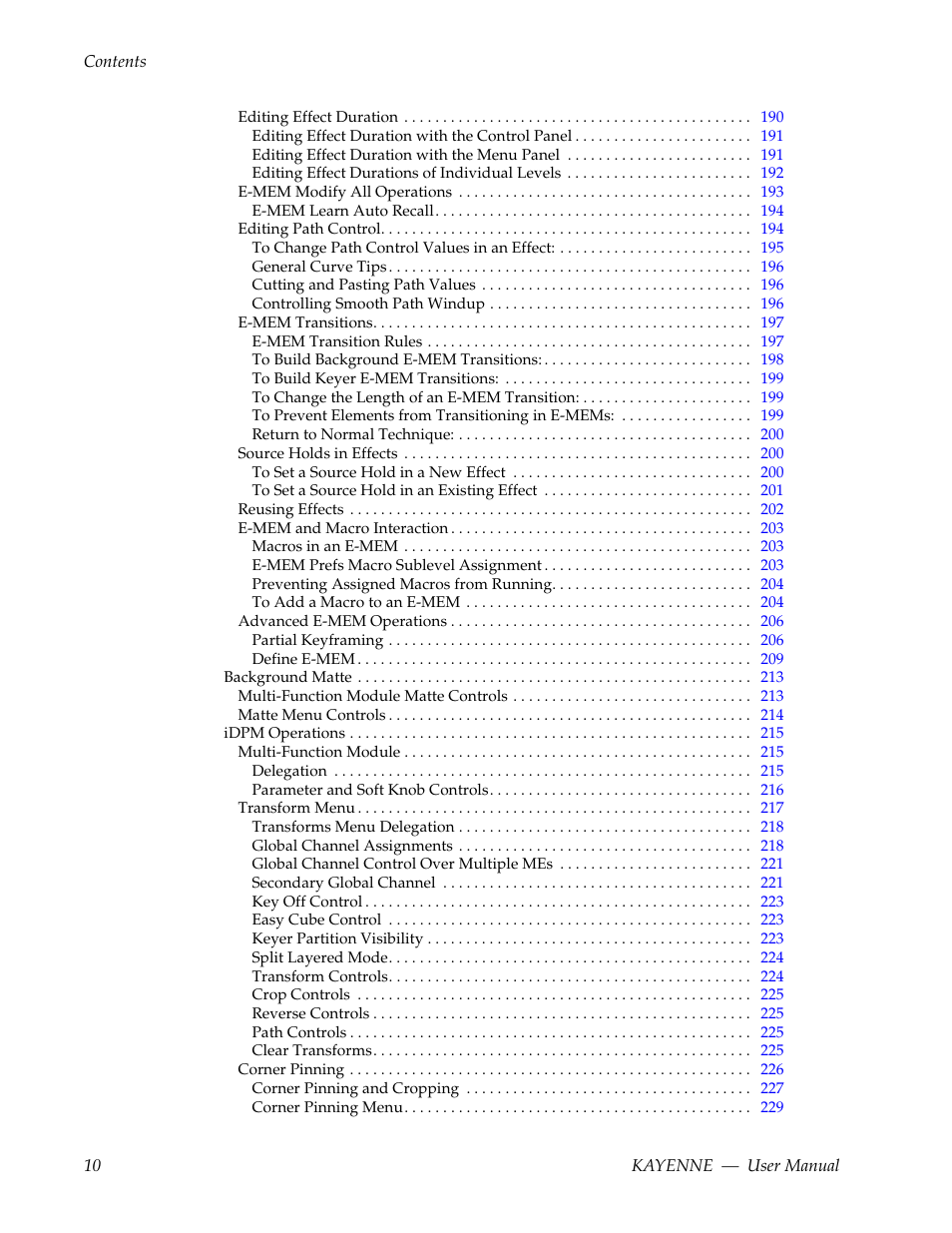 Grass Valley Kayenne v.3.0 User Manual | Page 10 / 480