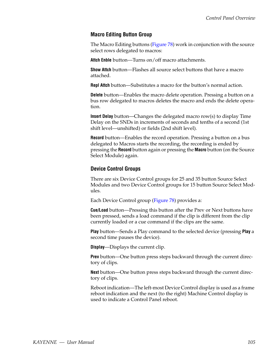 Grass Valley Kayenne v.3.0 User Manual | Page 105 / 480