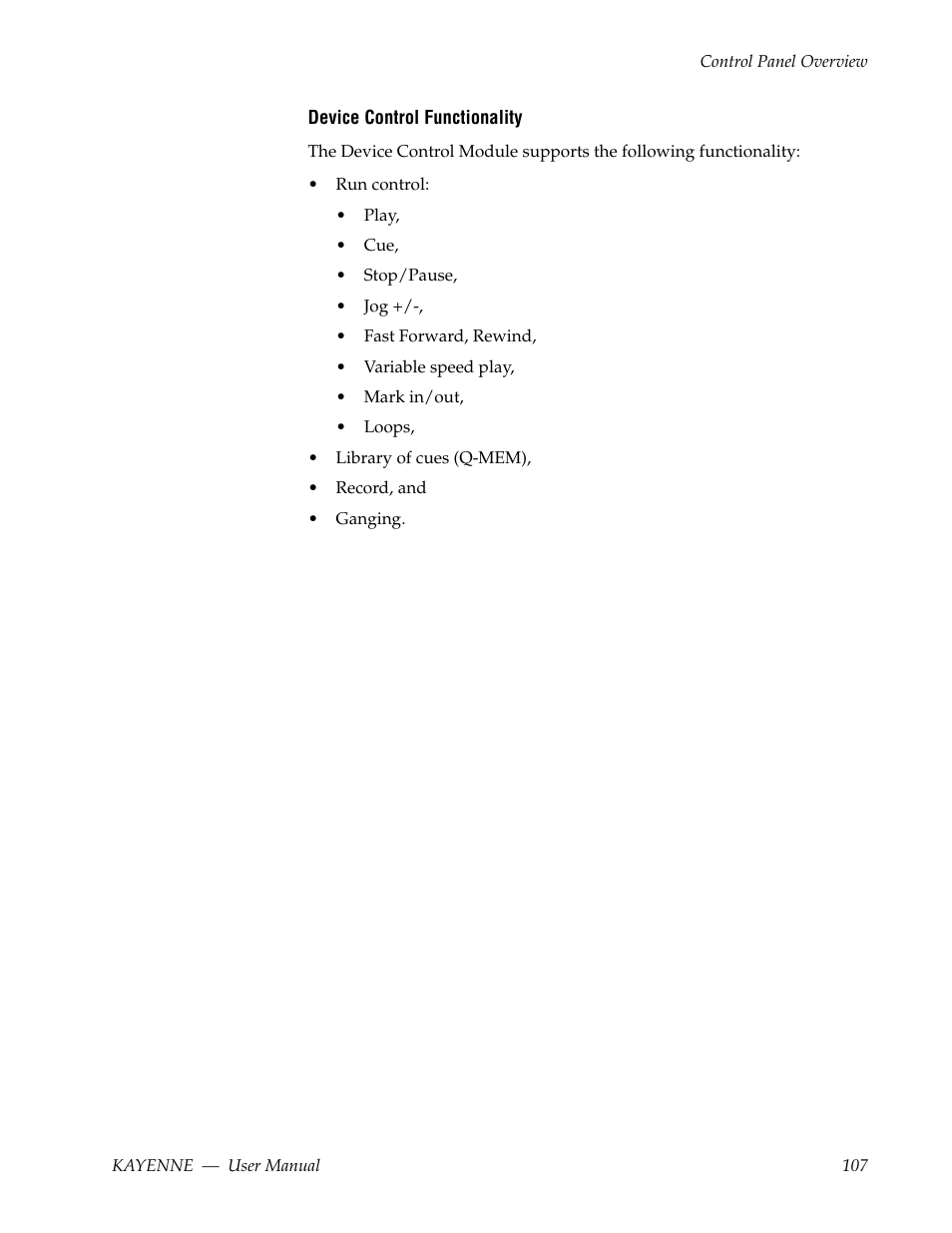 Grass Valley Kayenne v.3.0 User Manual | Page 107 / 480