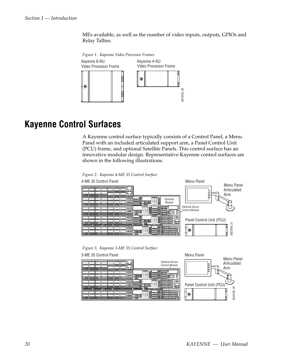 Kayenne control surfaces | Grass Valley Kayenne v.3.0 User Manual | Page 20 / 480