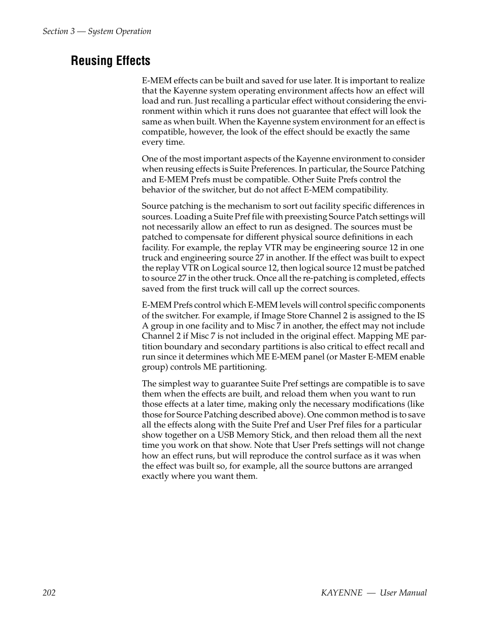 Reusing effects | Grass Valley Kayenne v.3.0 User Manual | Page 202 / 480
