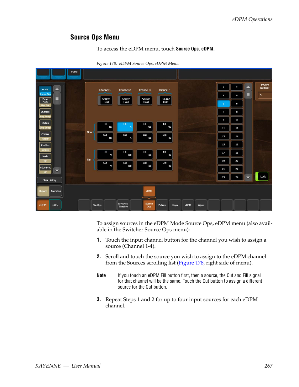 Source ops menu | Grass Valley Kayenne v.3.0 User Manual | Page 267 / 480