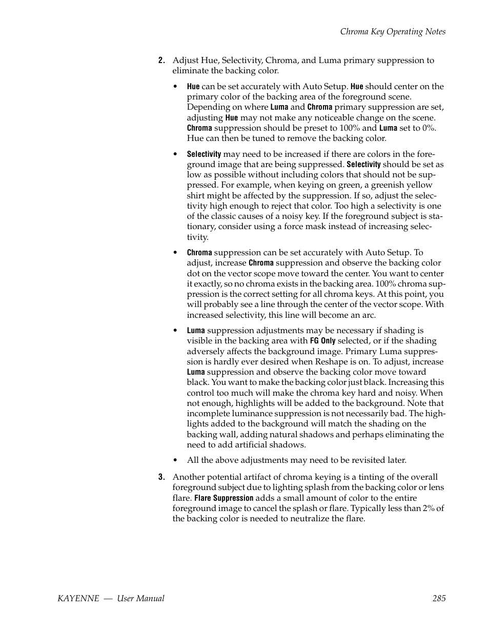 Grass Valley Kayenne v.3.0 User Manual | Page 285 / 480