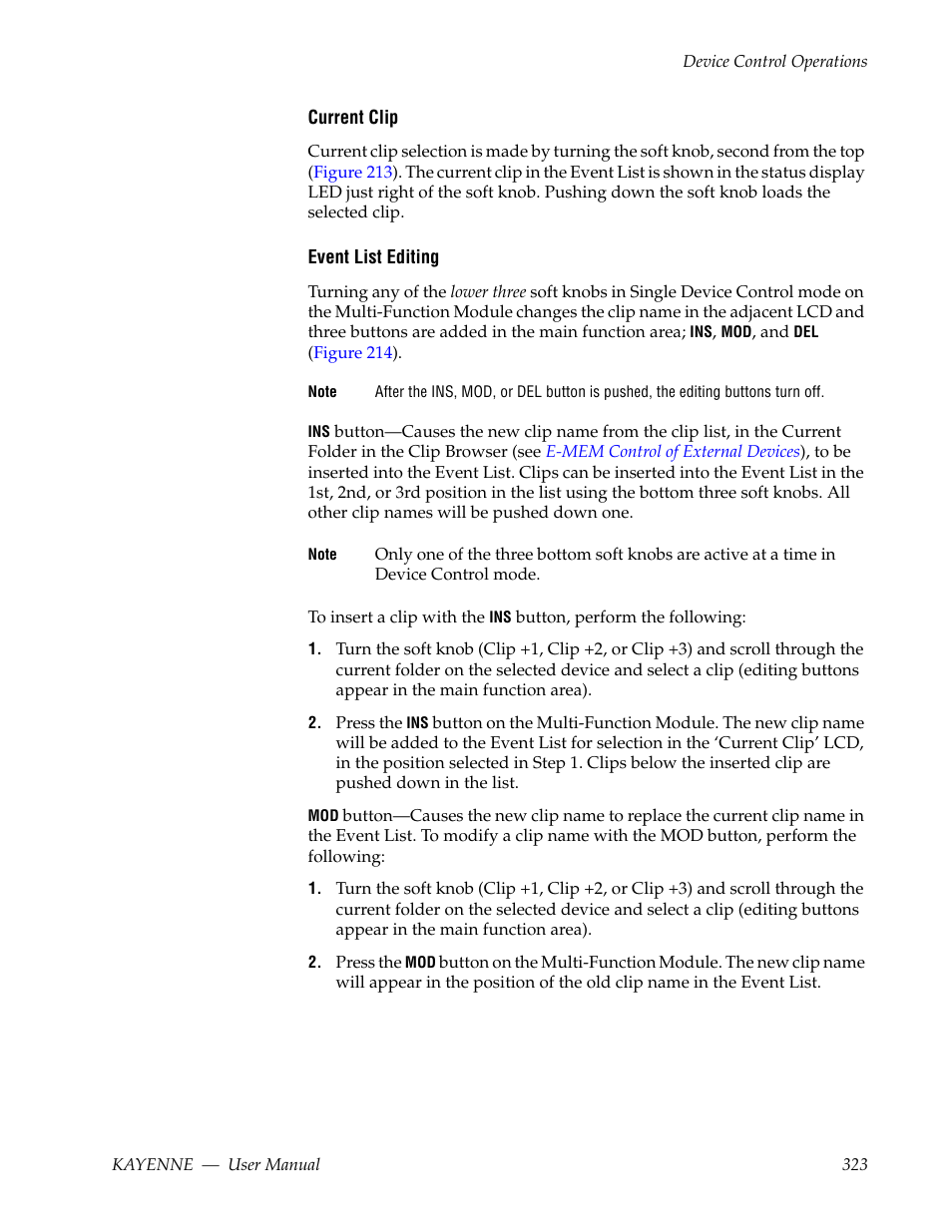 Grass Valley Kayenne v.3.0 User Manual | Page 323 / 480