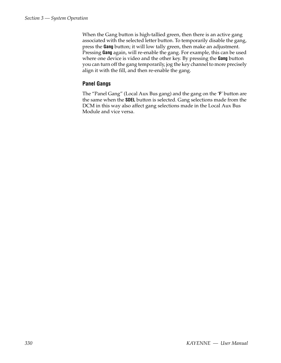 Grass Valley Kayenne v.3.0 User Manual | Page 330 / 480