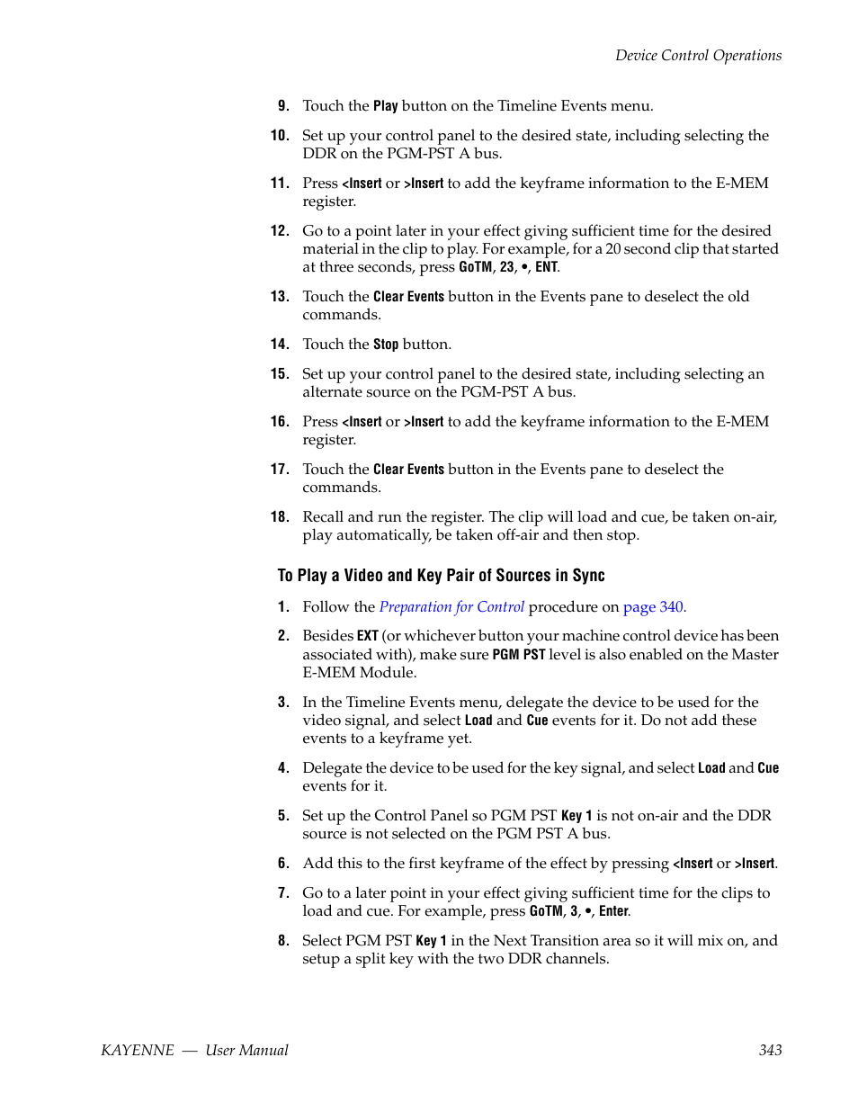 Grass Valley Kayenne v.3.0 User Manual | Page 343 / 480