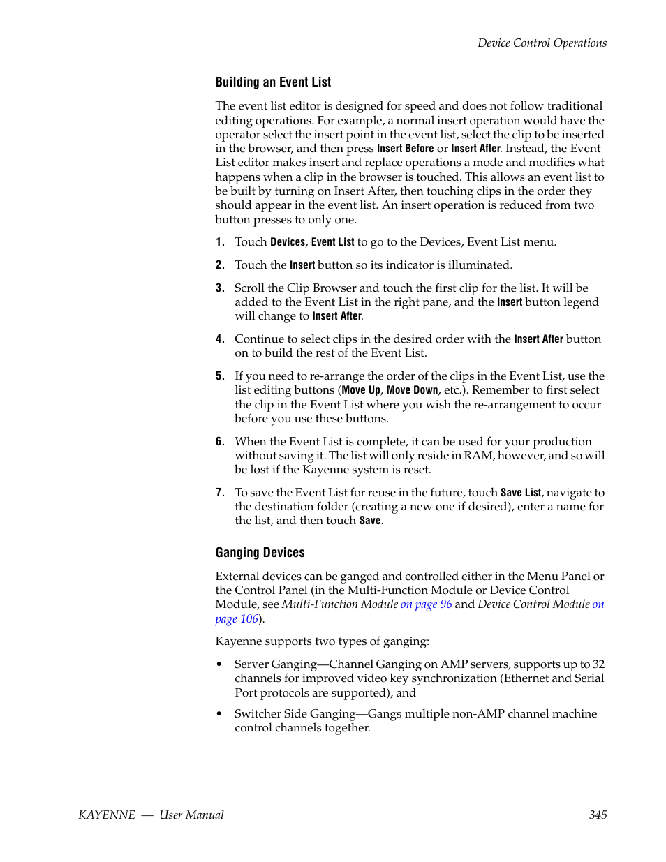 Grass Valley Kayenne v.3.0 User Manual | Page 345 / 480