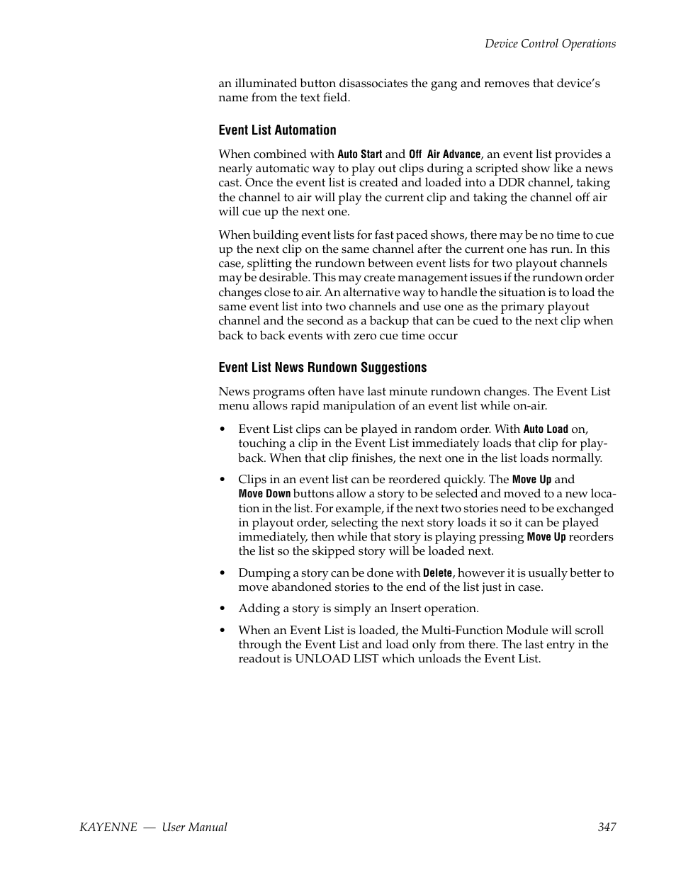 Grass Valley Kayenne v.3.0 User Manual | Page 347 / 480