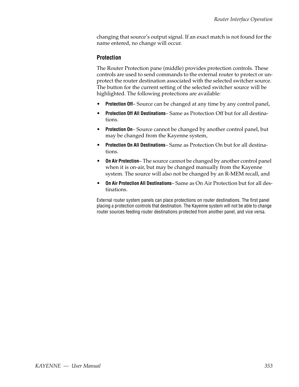 Grass Valley Kayenne v.3.0 User Manual | Page 353 / 480